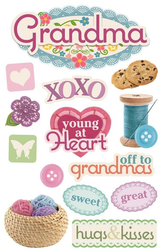 3d Grandma Stickers by Paper House