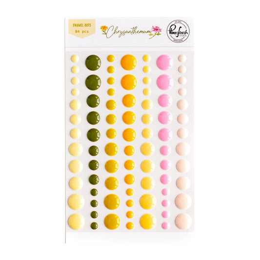 Pinkfresh Chrysanthemum Enamel Dots