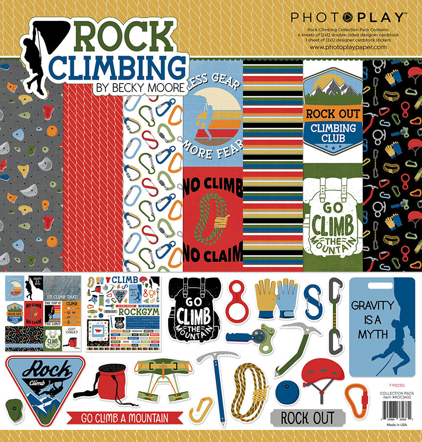 Rock Climbing Scrapbook Collection Kit
