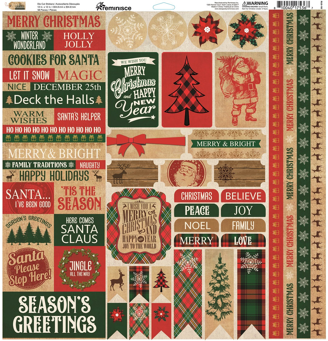 Rustic Christmas Stickers by Reminisce