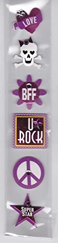 Girl U Rock 3d Sticker Strip