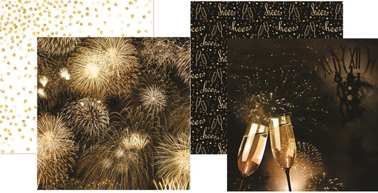 Happy New Year Scrapbook Paper by Reminisce