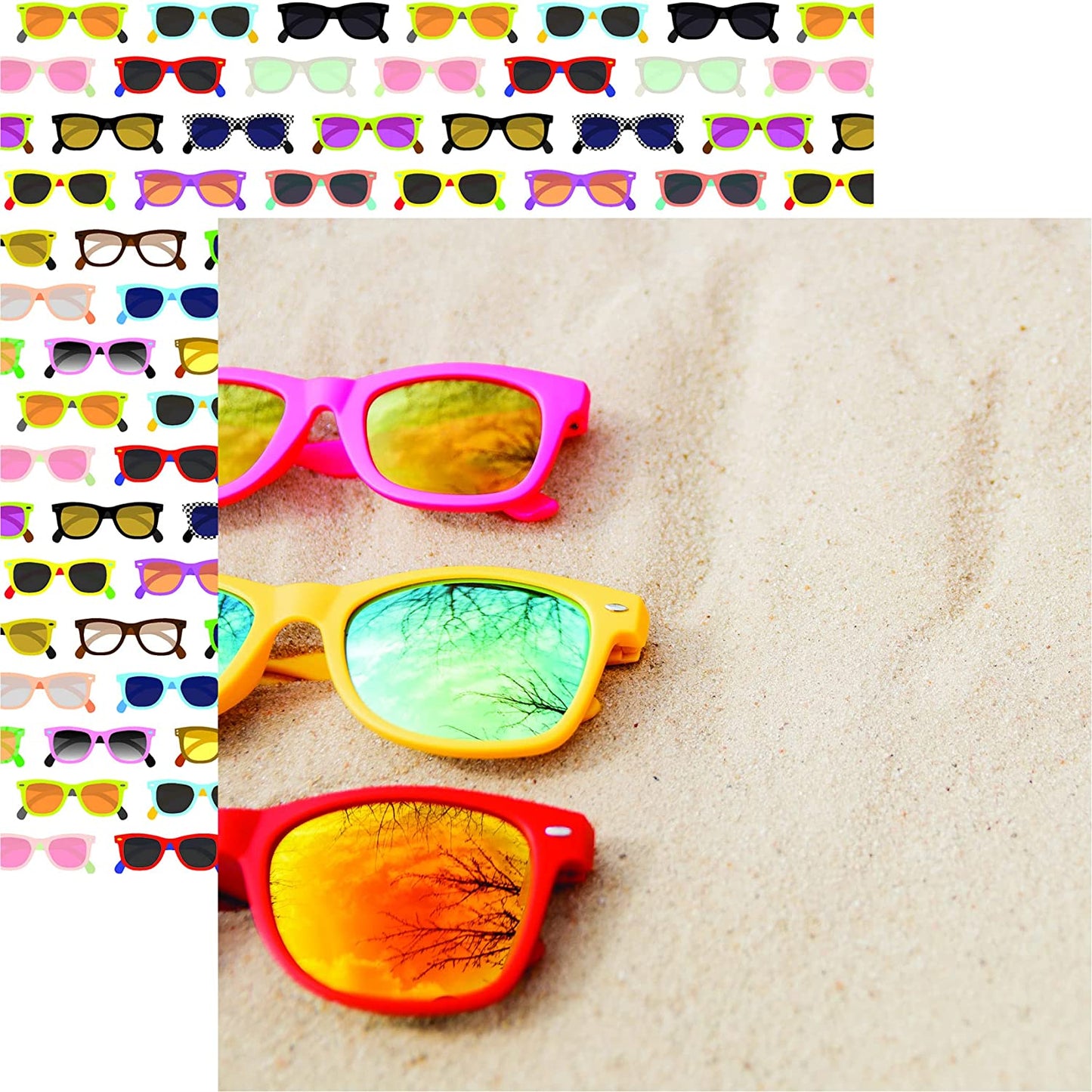 Reminisc Beachin Sunglasses Colorful Paper
