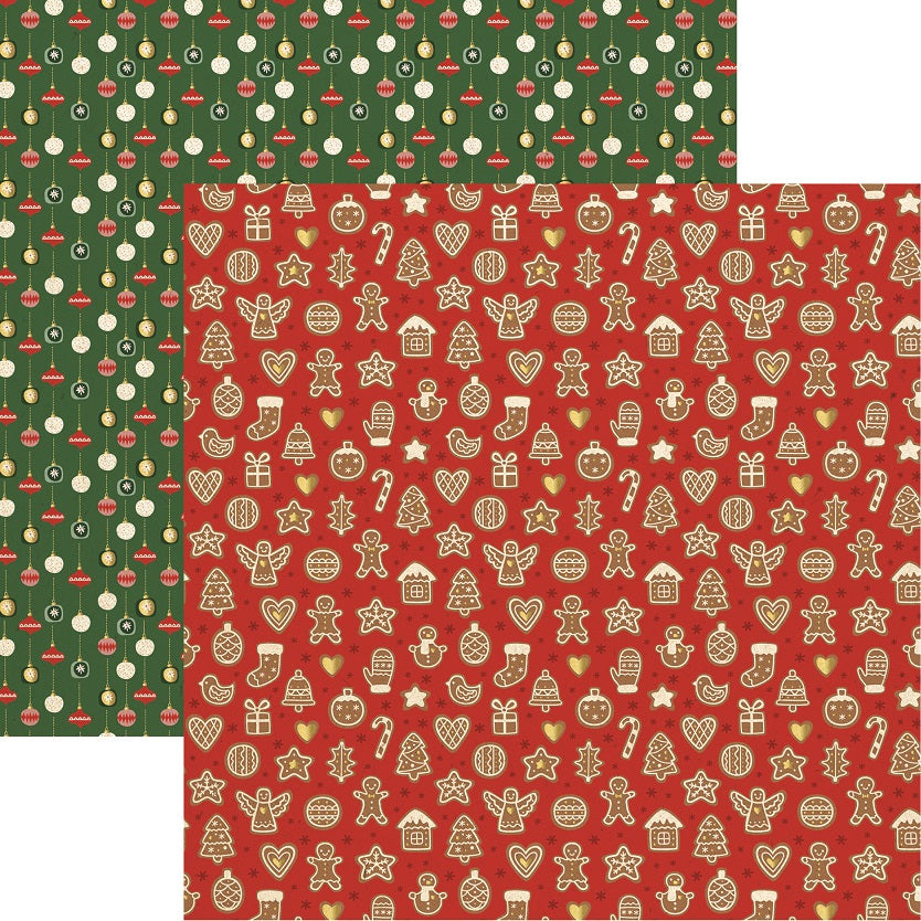 Christmas Cookies - Christmas Wishes 12x12 Scrapbook Paper