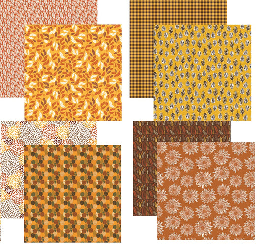 Fall Into Fall Scrapbook Paper Assortment Set