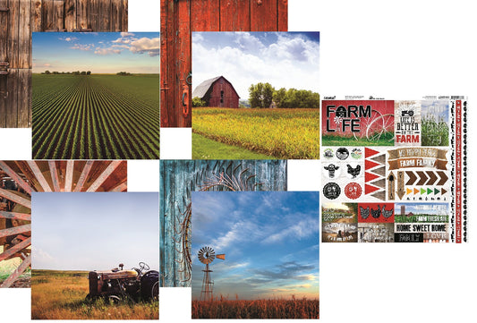 Reminisce FarmLife Papers and Stickers Set