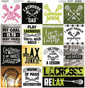 Reminisce Game Day Lacrosse Stickers