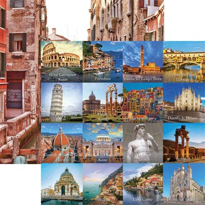 Italy Italian Sites Cut Apart Scrapbook Paper