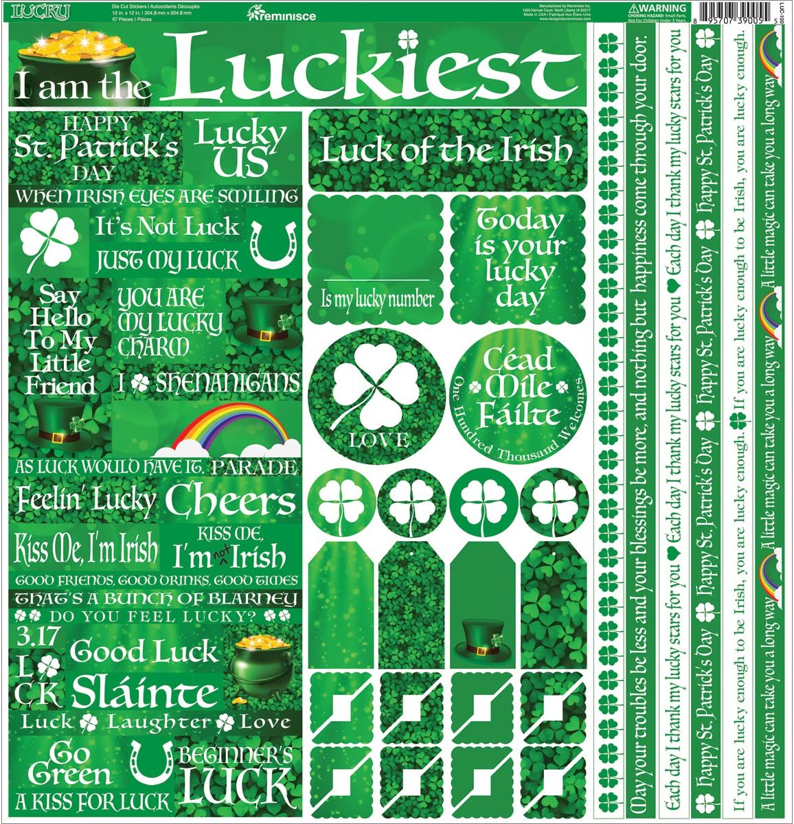 Reminisce Lucky Scrapbook Stickers