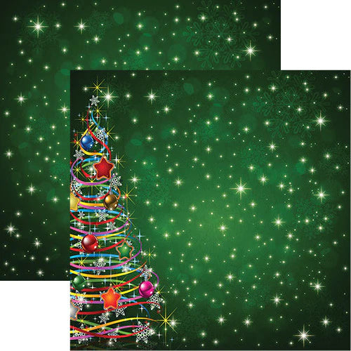 Magical Christmas Tree Scrapbook Paper