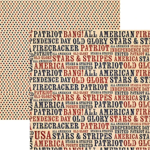 Reminisce Party in the USA Scrapbook Paper