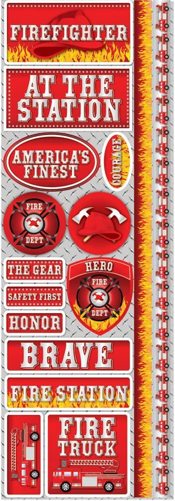 Firefighter Scrapbook Stickers by Reminisce