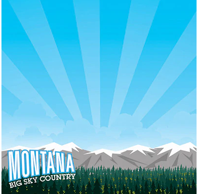 Montana Scrapbook Paper State Line