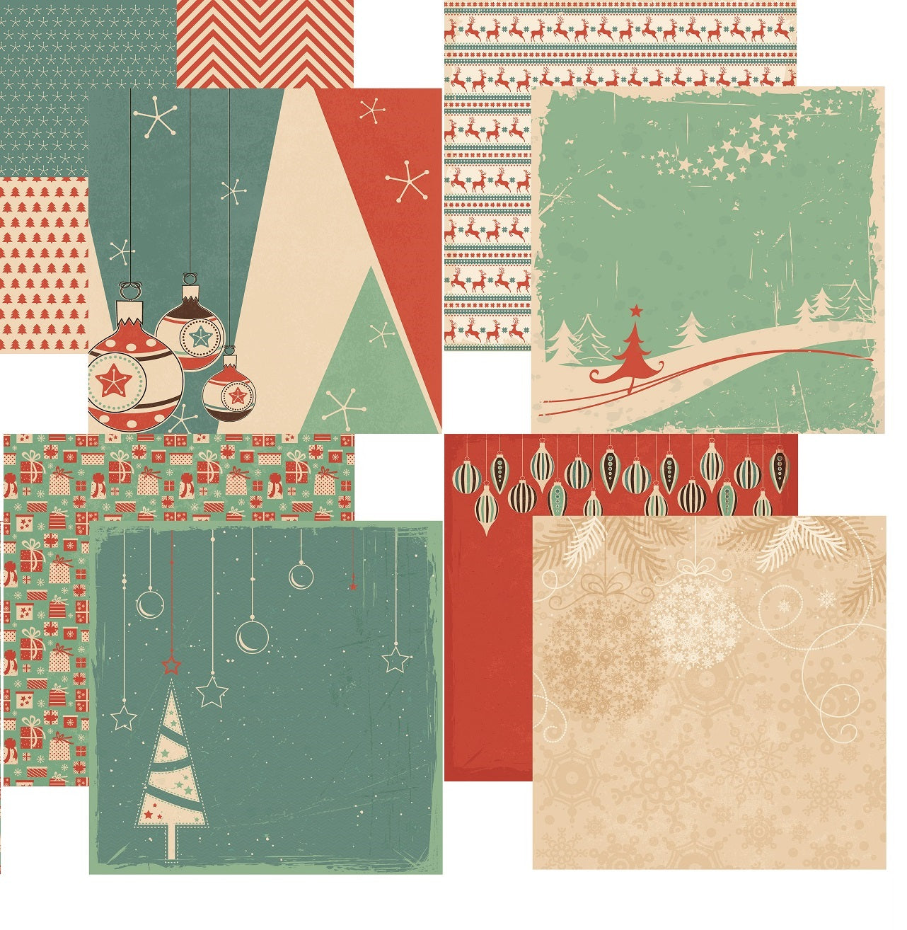 Vintage Christmas 12x12 Papers by Reminisce