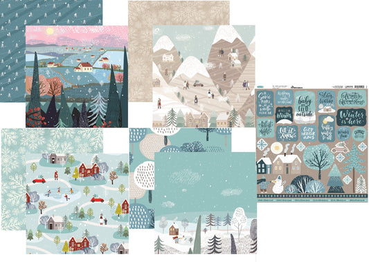 Reminisce Winterscape Papers and Stickers Set