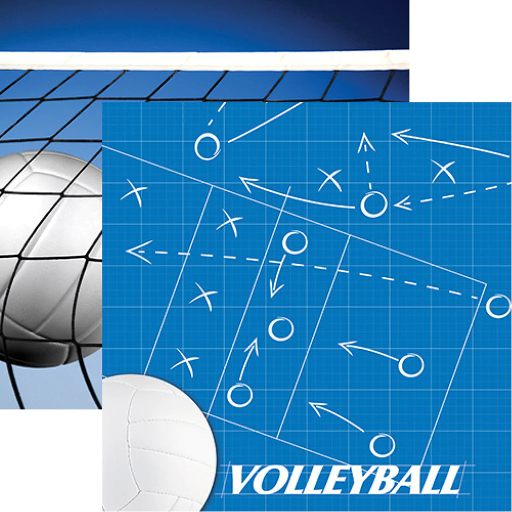 On the volleyball Court Scrapbook Paper by Reminisce