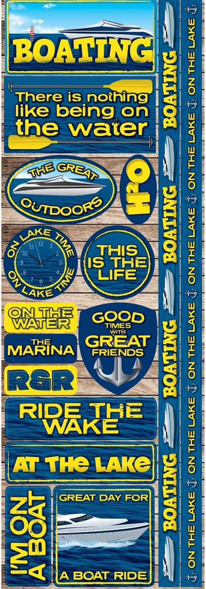 Reminisce Boating Cardstock Stickers