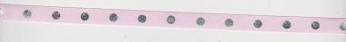 Pink Satin Ribbon with Silver Foil Dots