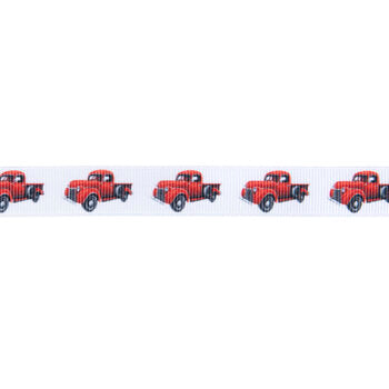 Red Vintage Truck Grosgrain Ribbon