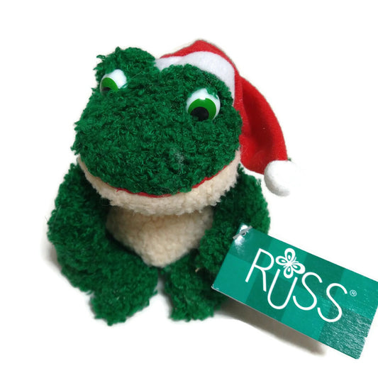 Russ Berrie Christmas Plush Frog