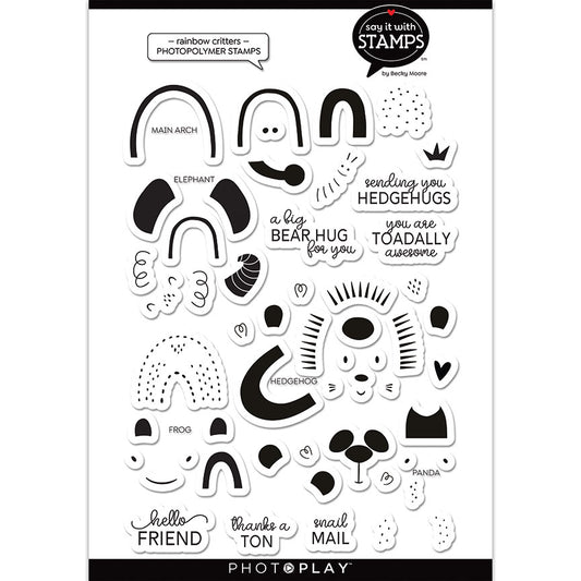 Rainbow Critters Clear Stamp Set