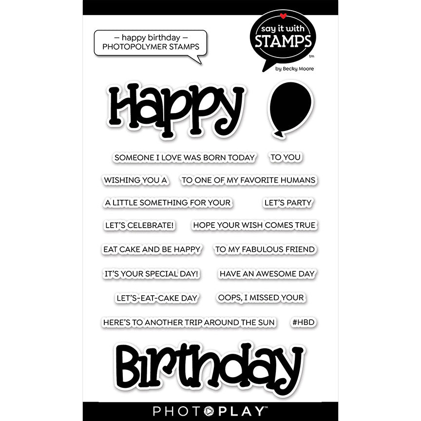 Say It With Stamps Happy Birthday Stamp Set