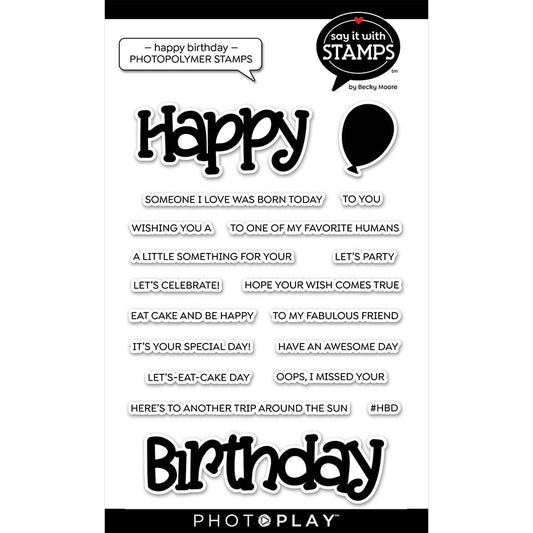 Say It With Stamps Happy Birthday Stamp Set