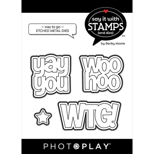 Way to go Word Dies Say It With Stamps