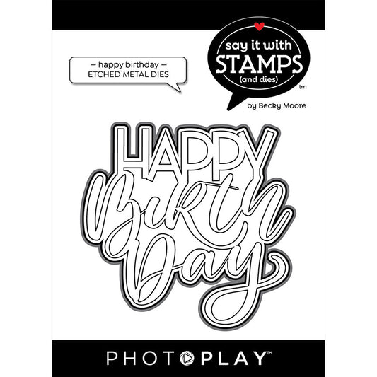 Happy Birthday Word Die Set