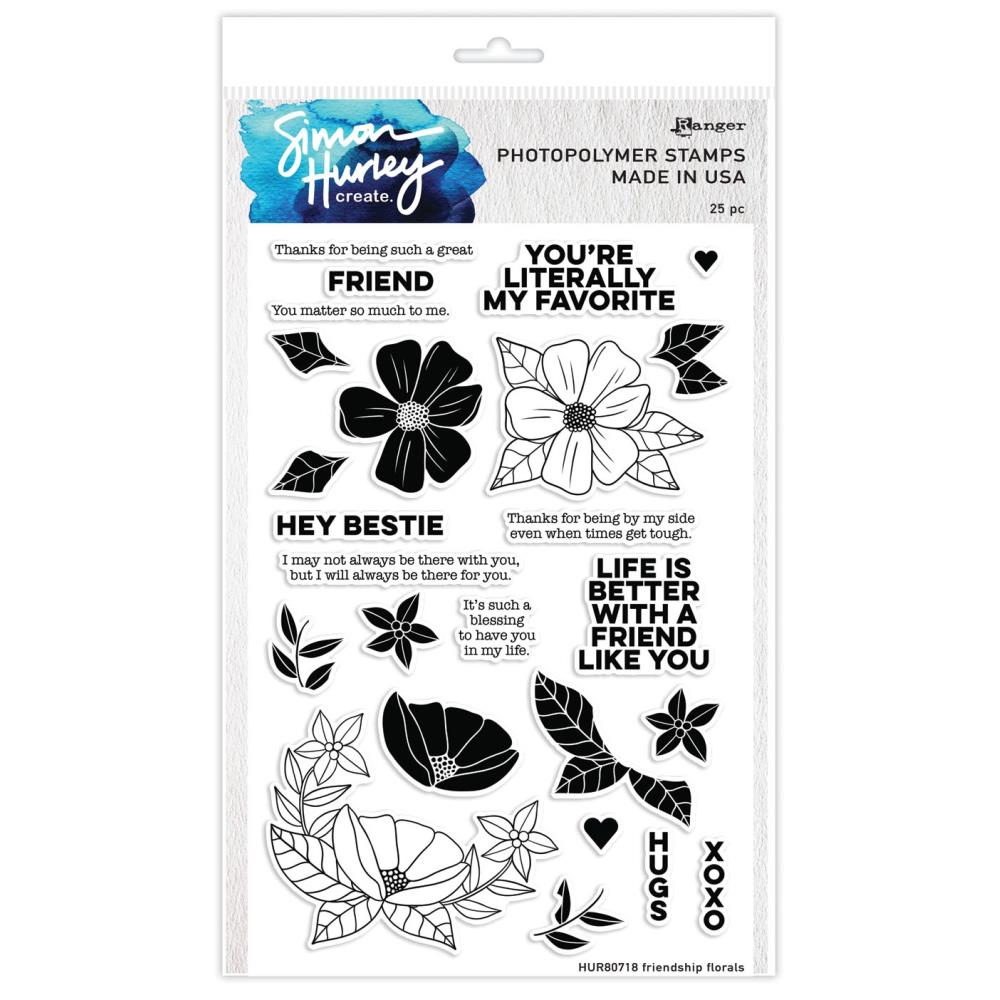 Simon Hurley Friendship Floral Stamps