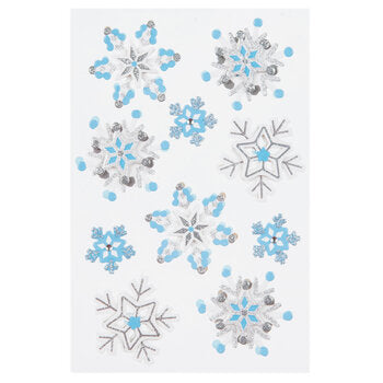 3d Glitter Snowflake Stickers