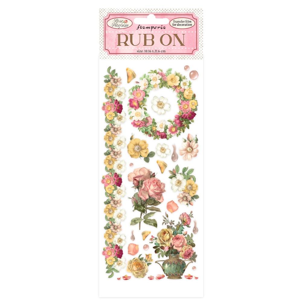 Stamperia Rose Parfum Garland RubOns