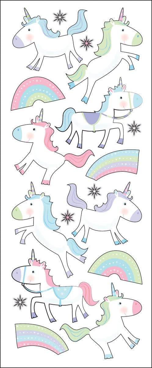 Sticko Puffy Unicorn Stickers