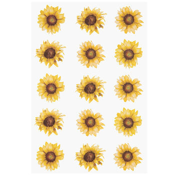 Clear Sunflower Stickers