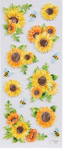 Sunflowers and Bees Foam Stickers