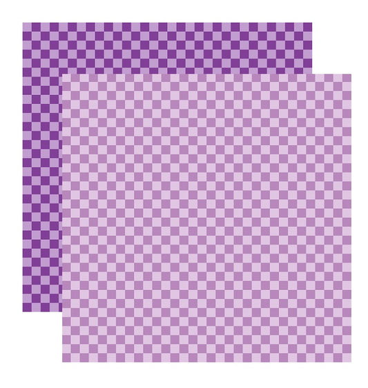 Purple Checked Checkered Scrapbook Paper