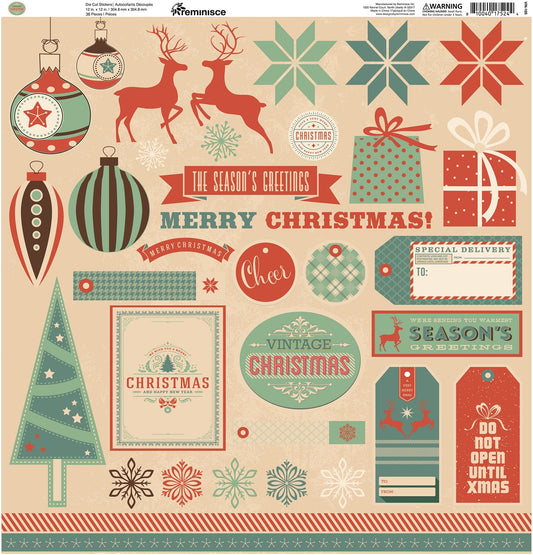 Retro Vintage Christmas Stickers by Reminisce