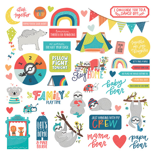 Stay Home Scrapbook Stickers