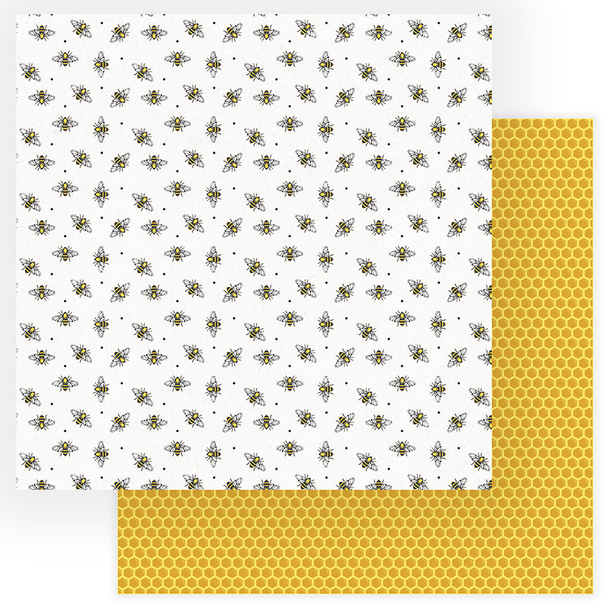 Busy Bee Scrapbook Paper by Photo Play