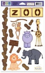 Zoo Embossed Stickers by We R Memory Keepers