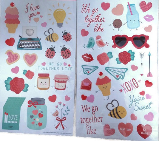Forever Hearts Valentine Stickers 12x12 - by Reminisce – Country