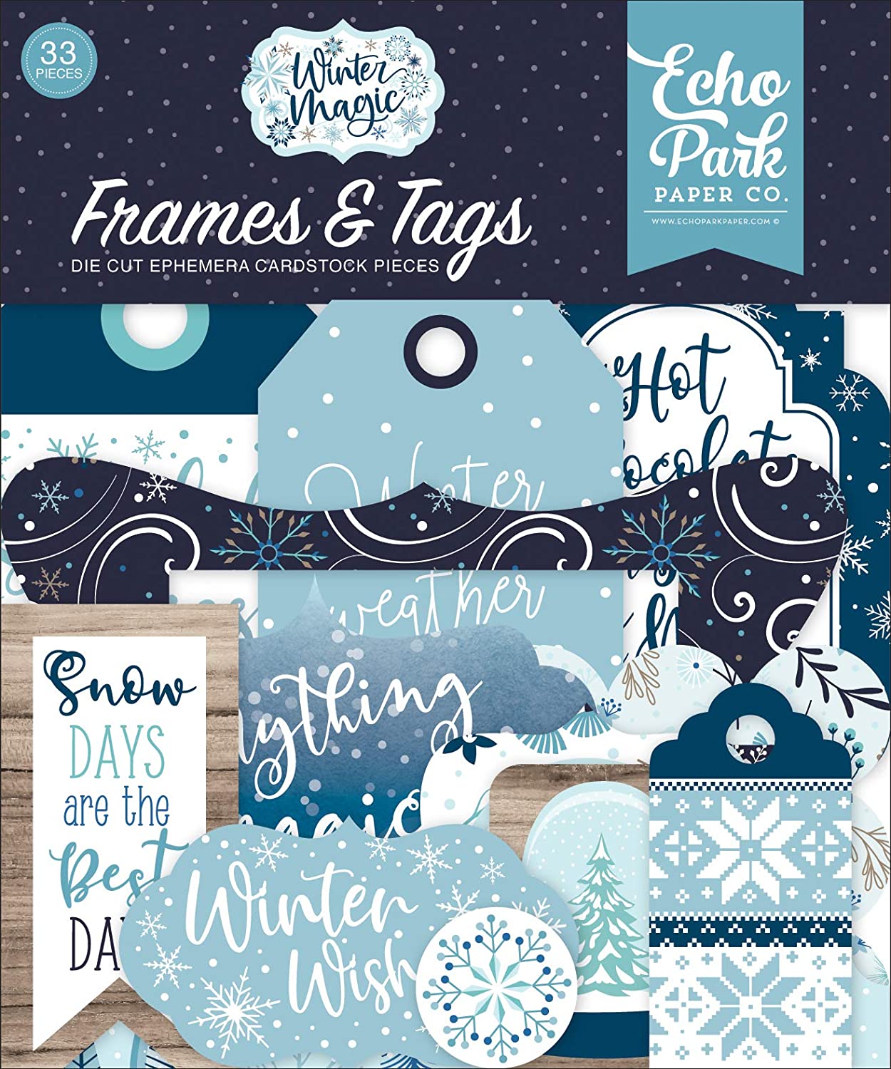 Winter Magic Ephemera Frames & Tags Set