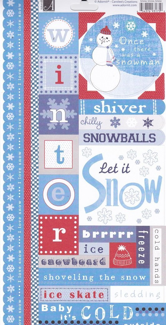 Snow Winter Cardstock Stickers by Adornit