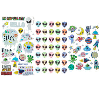 Alien Puffy Stickers Set