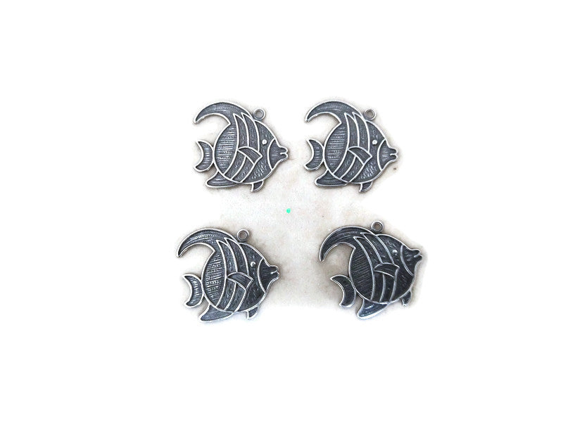 Angel Fish Silver Charms