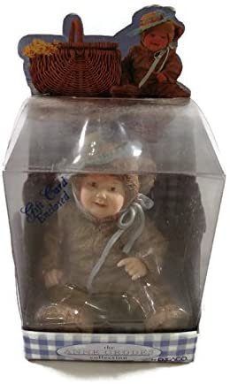 Anne Geddes Baby Bear Figurine with Bonnet