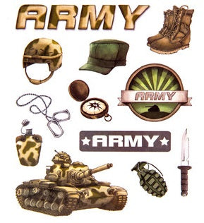 Army Military Stickers - 2 Sheets