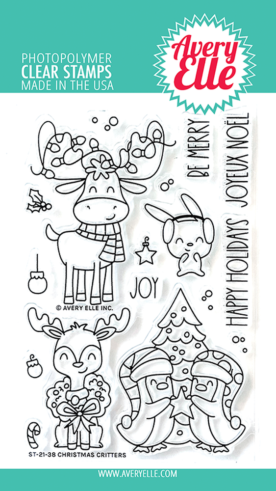 Avery Elle Christmas Critters Stamps