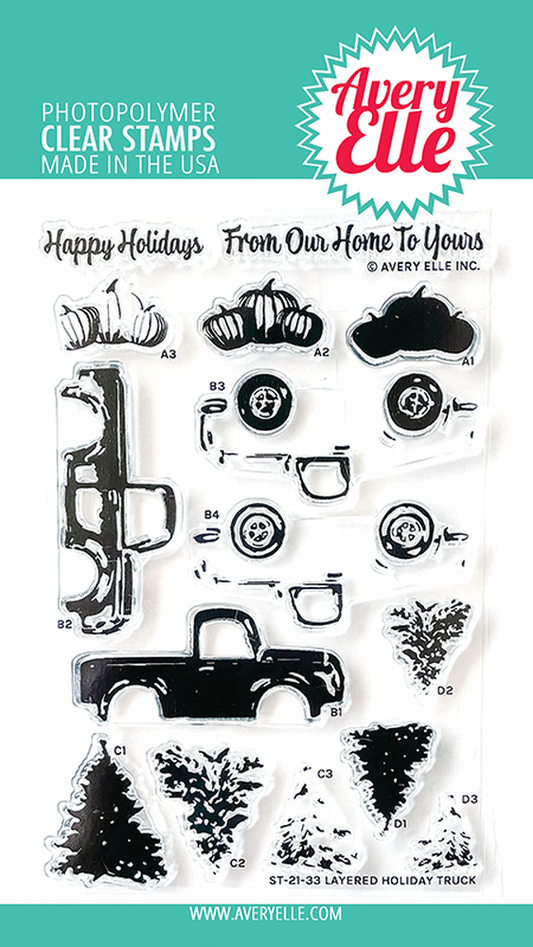 Avery Elle Holiday Truck Layered Stamps