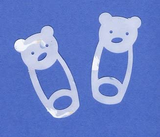 Baby Bear Diaper Pin Die Cuts